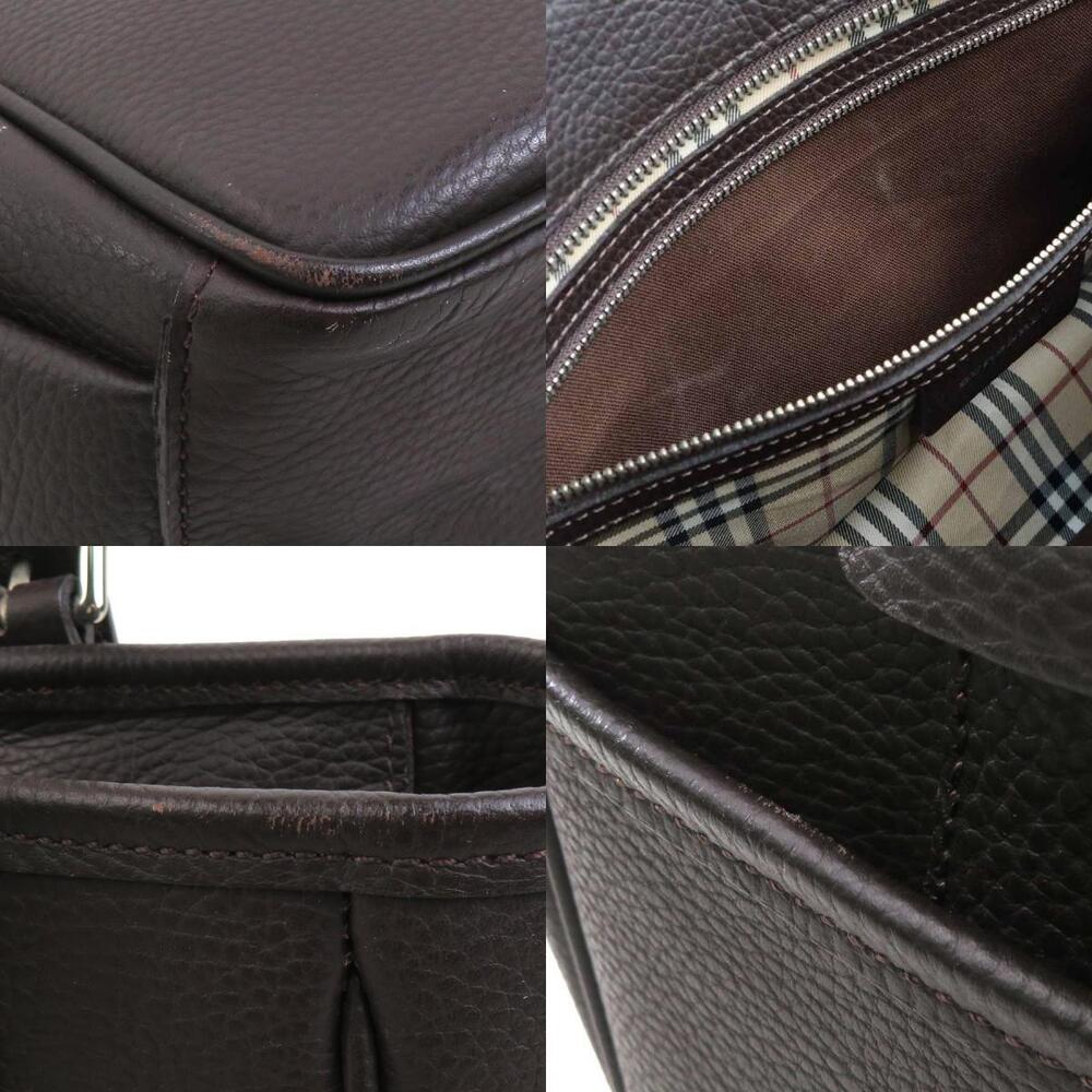 Burberry brown grained leather tote bag - Picture 3 of 4